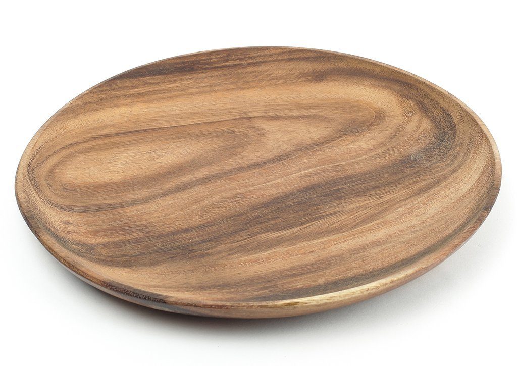 Levandeo® Dekoschale, Holzteller Akazie rund 15cm günstig online kaufen