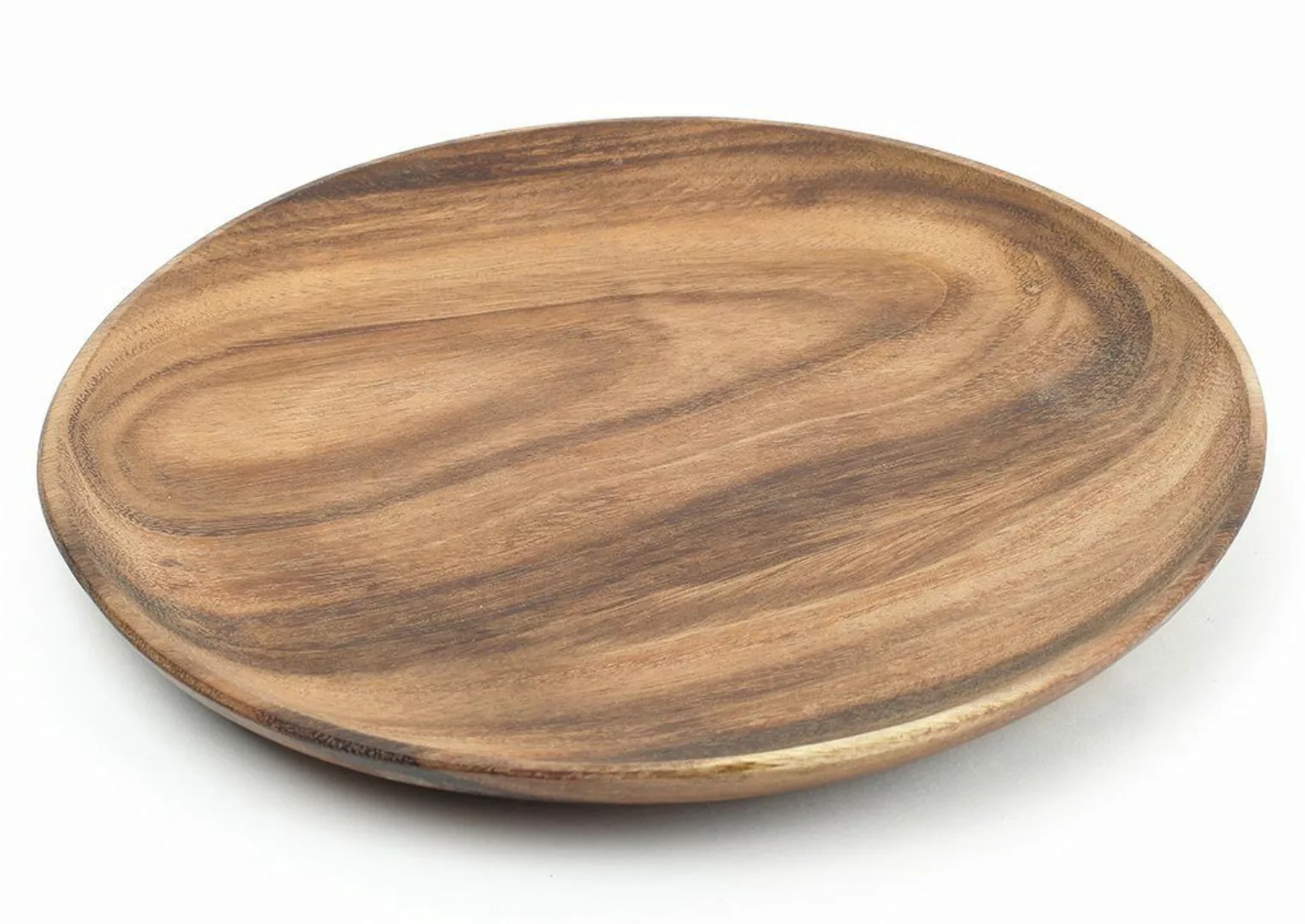 Levandeo® Dekoschale, Holzteller Akazie rund 15cm günstig online kaufen