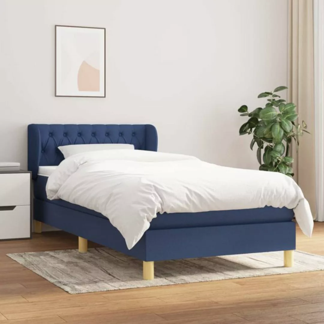 vidaXL Bett Boxspringbett mit Matratze Dunkelbraun 80x200 cm Stoff günstig online kaufen