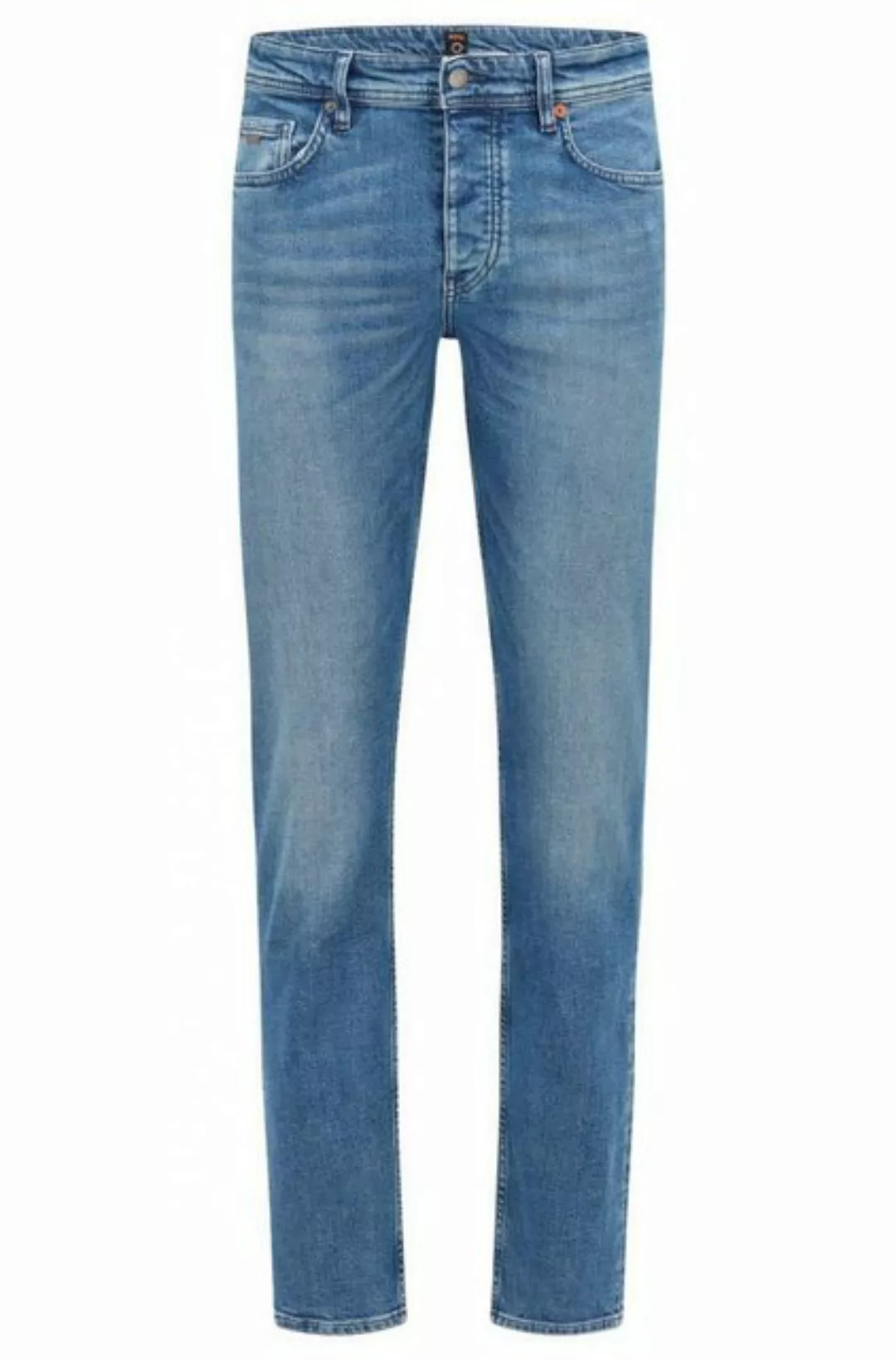 BOSS ORANGE Slim-fit-Jeans BLAUE TAPERED-FIT JEANS AUS KOMFORTABLEM STRETCH günstig online kaufen