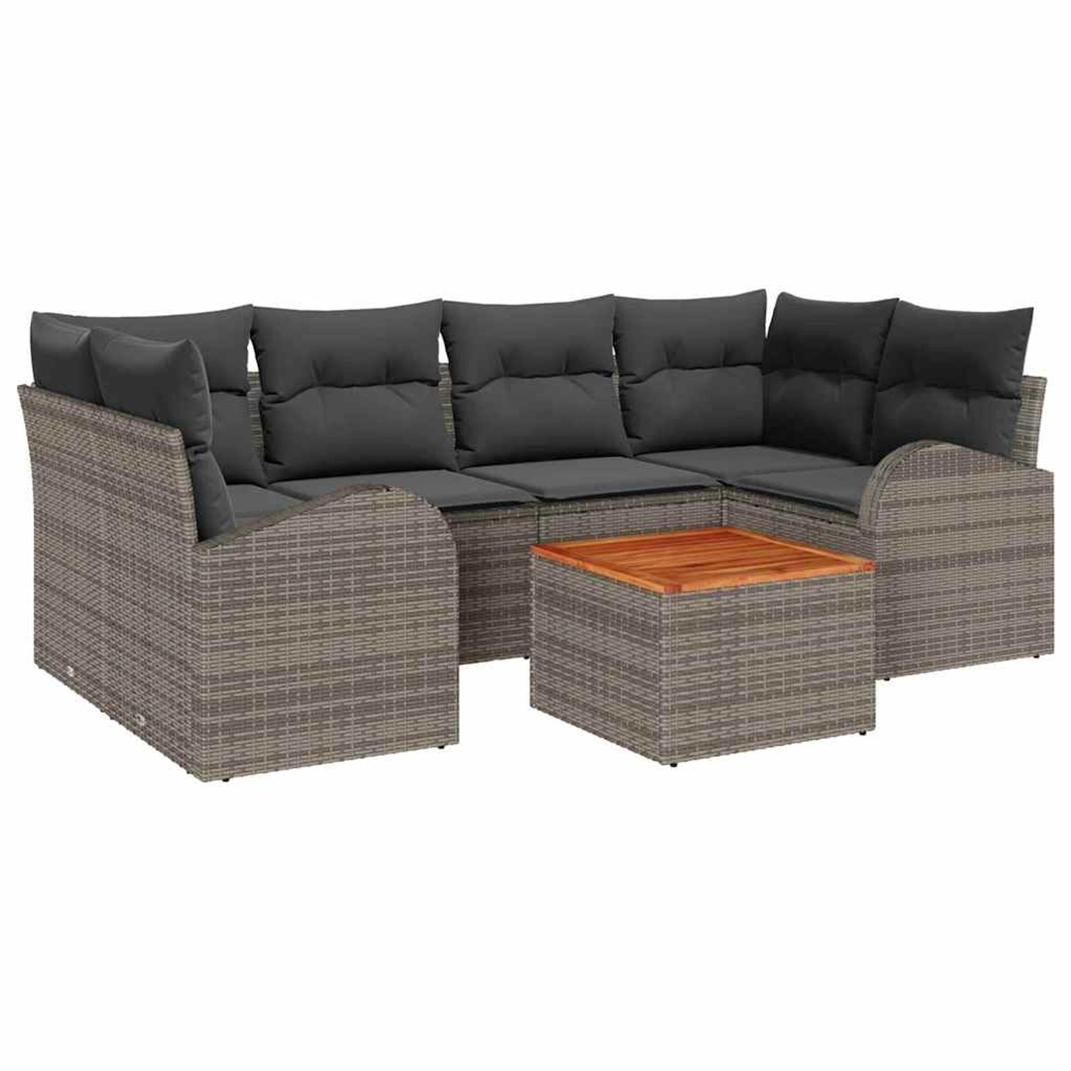 vidaXL Garten-Sofa-Set 7-Tlg Grau 3356200 günstig online kaufen
