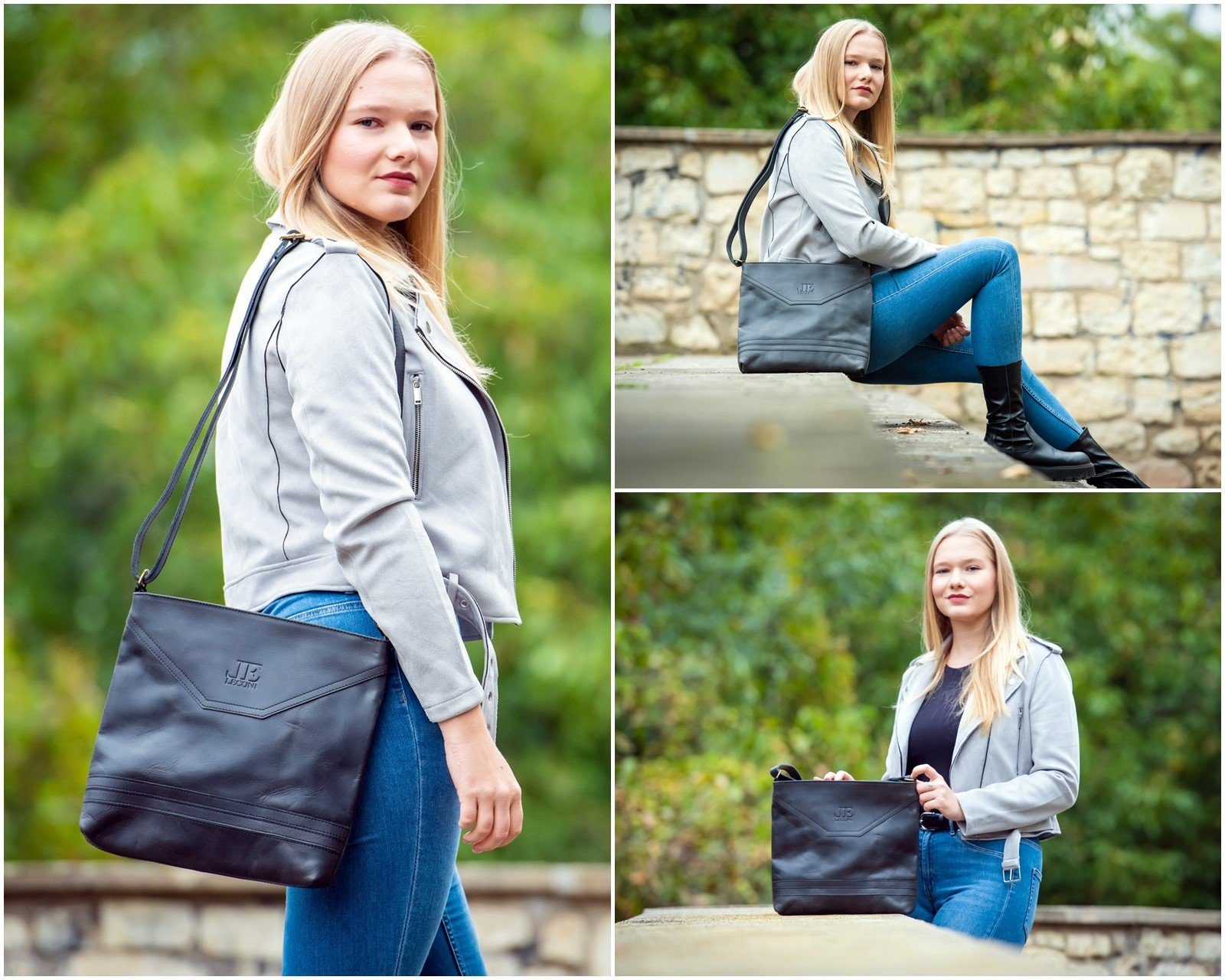 LECONI Umhängetasche Handtasche Ledertasche Damen Schultertasche günstig online kaufen