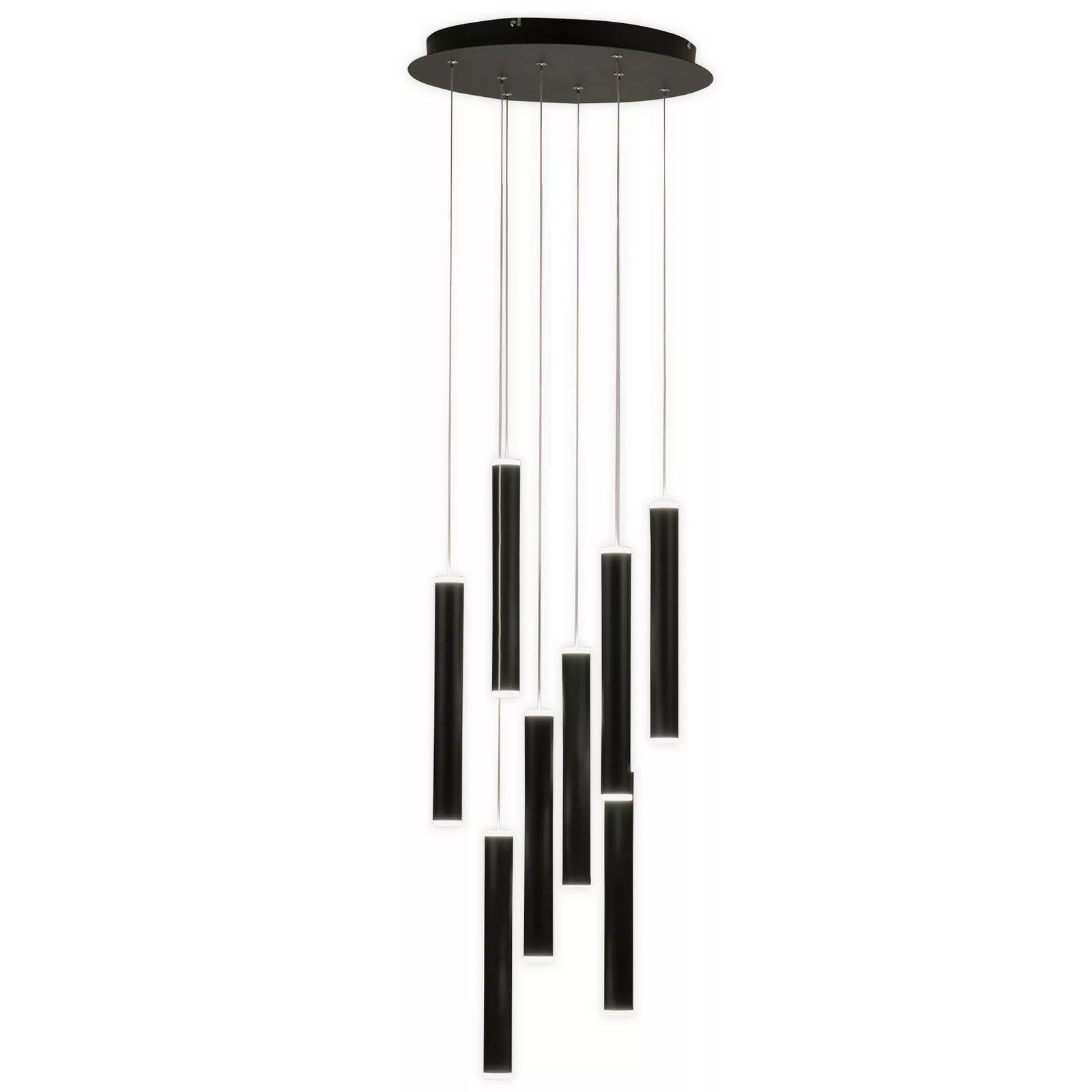 LED-Hängeleuchte Prado, schwarz, 8-flammig, Ø 40 cm, dimmbar günstig online kaufen