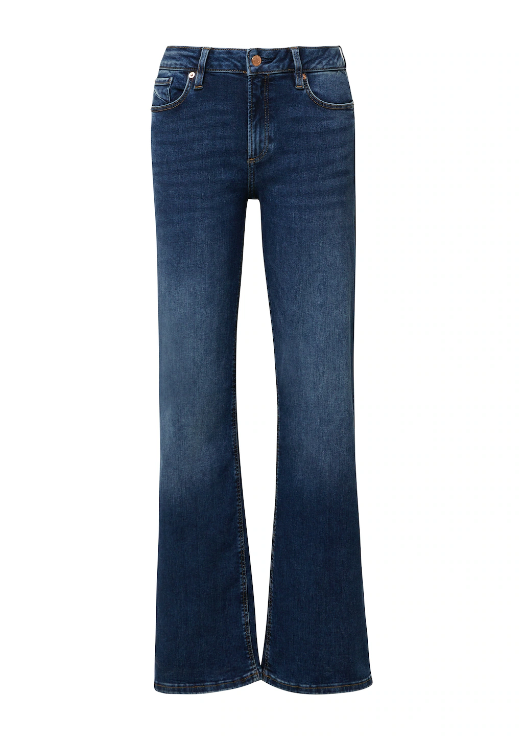 QS Stretch-Jeans "CATIE Wide Leg", in blauer Waschung günstig online kaufen