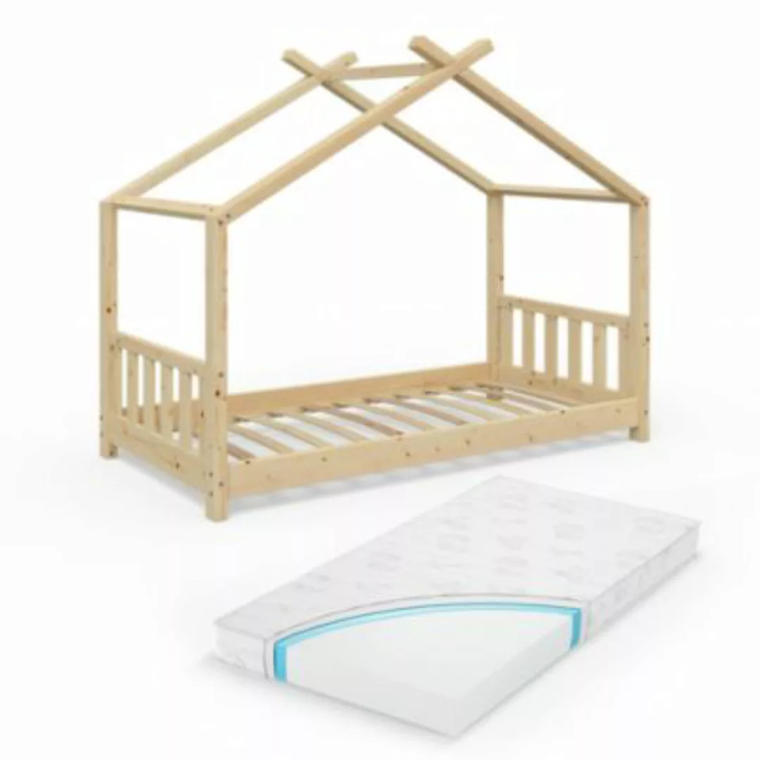 VitaliSpa Kinderbett Design 80x160 Naturholz mit Matratze natur Gr. 80 x 16 günstig online kaufen