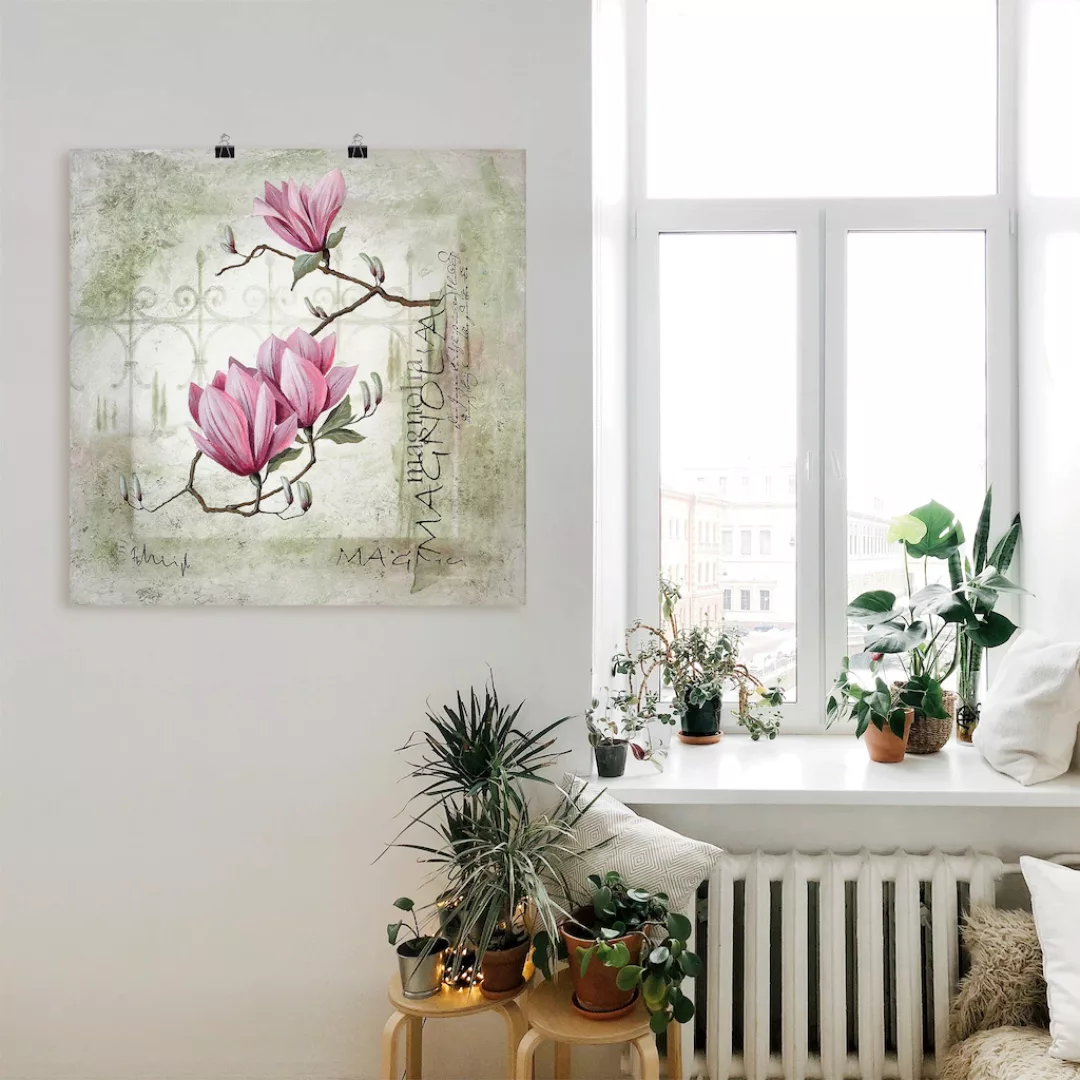 Artland Wandbild »Pinke Magnolie«, Blumen, (1 St.) günstig online kaufen