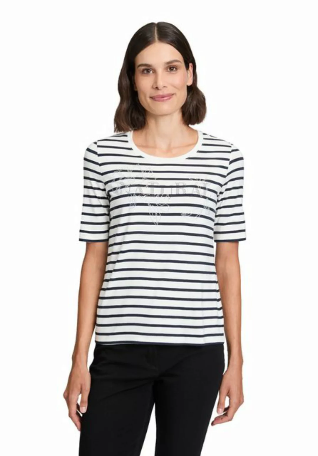 Betty Barclay Kurzarmshirt Betty Barclay Ringelshirt mit Schmucksteinen (1- günstig online kaufen