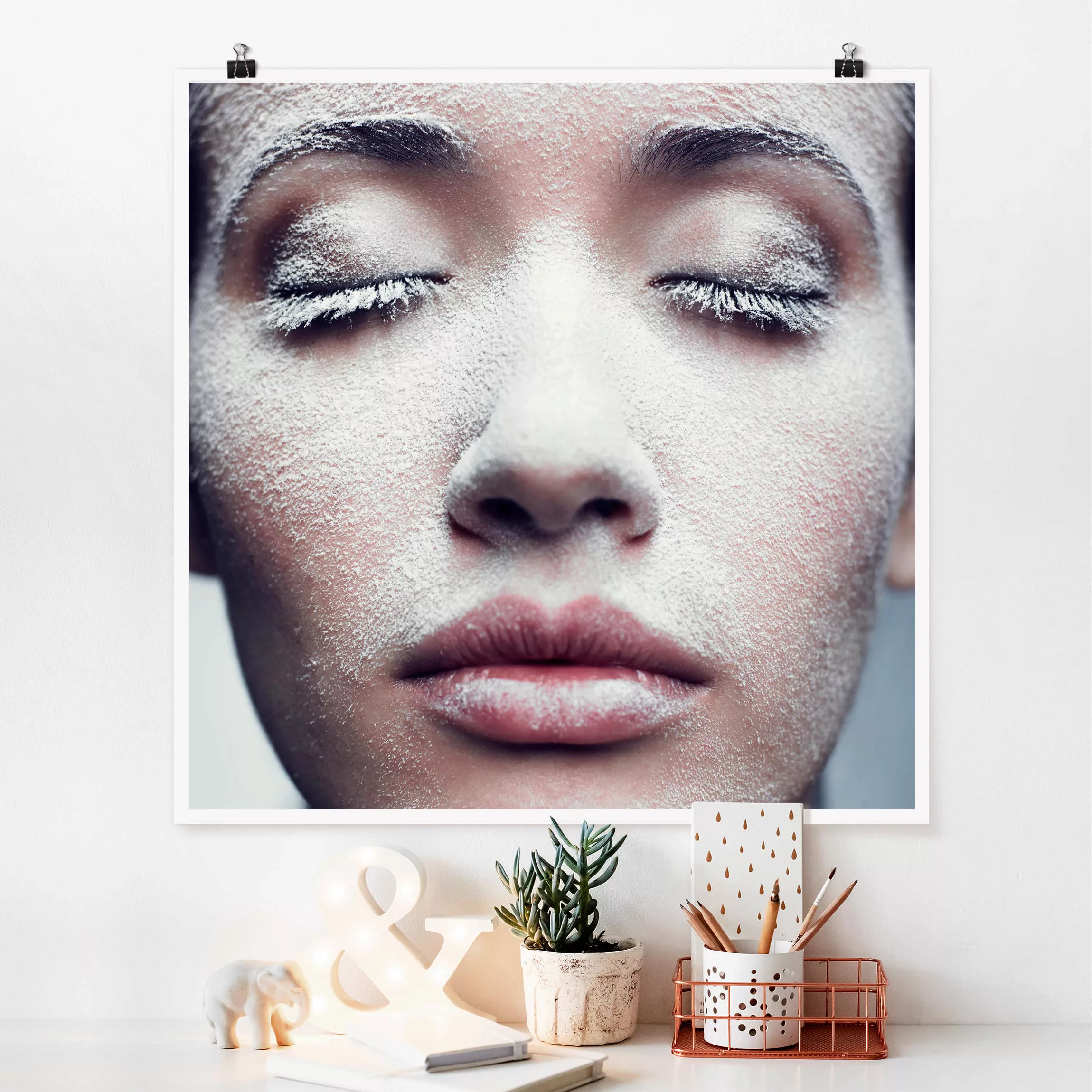 Poster Portrait - Quadrat Frosty Close Up günstig online kaufen