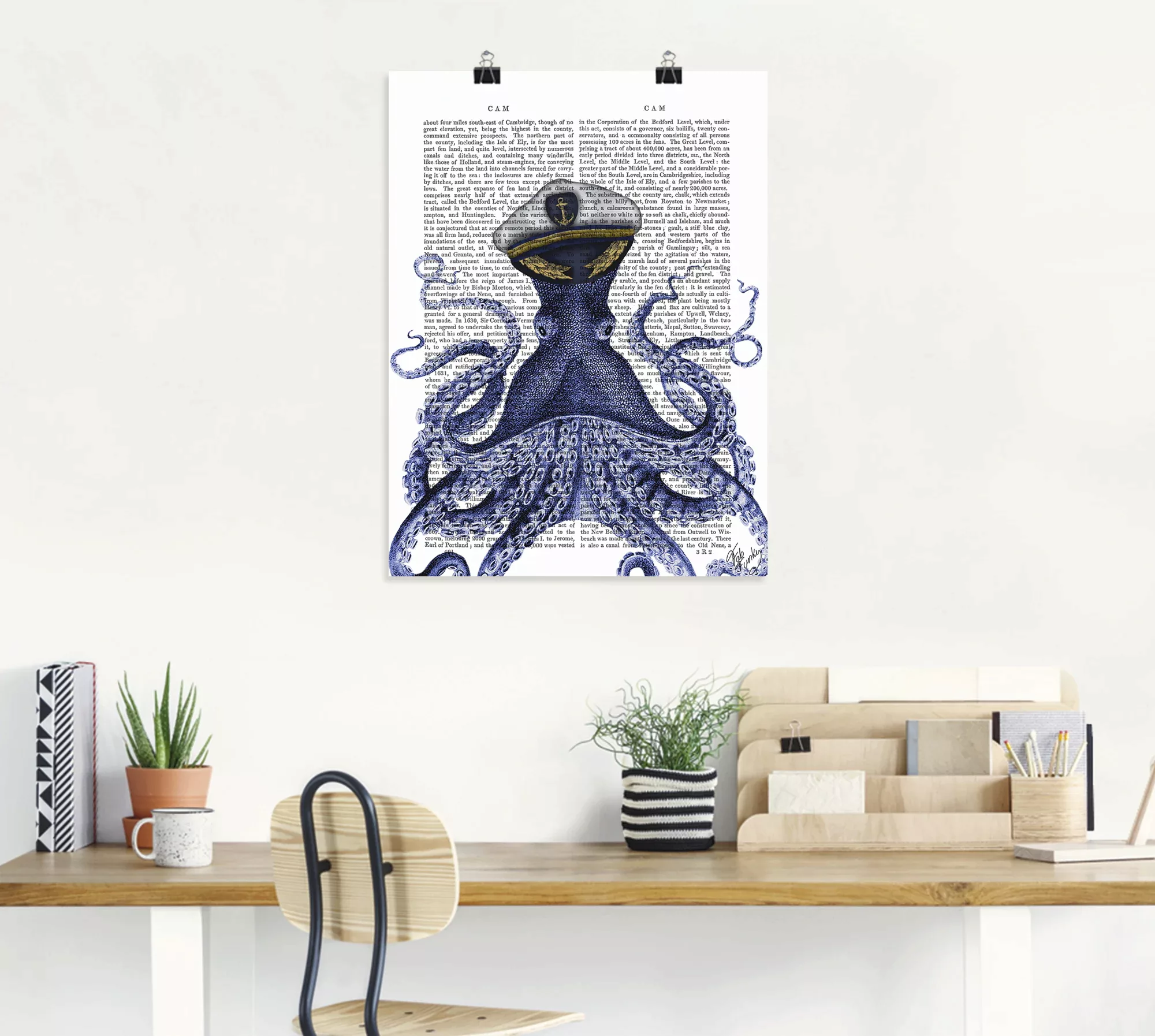 Artland Poster »Kapitän Oktopus«, Wassertiere, (1 St.), als Alubild, Leinwa günstig online kaufen