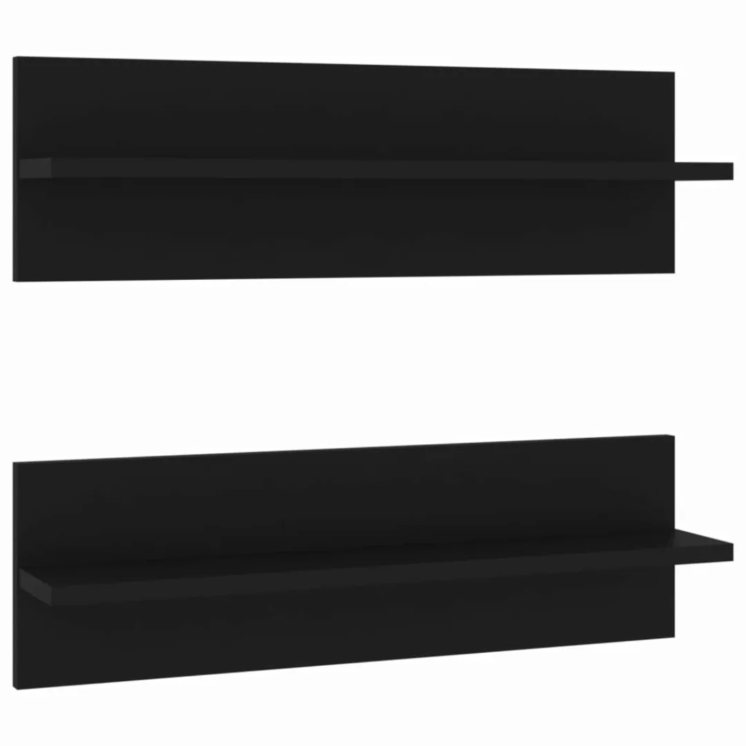 Wandregale 2 Stk. Schwarz 60x11,5x18 Cm Spanplatte günstig online kaufen