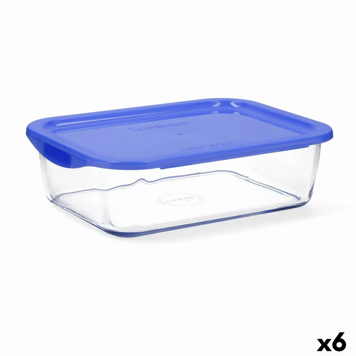 Rechteckige Lunchbox Mit Deckel Luminarc Keep´n Blau 1,97 L Glas (6 Stück) günstig online kaufen