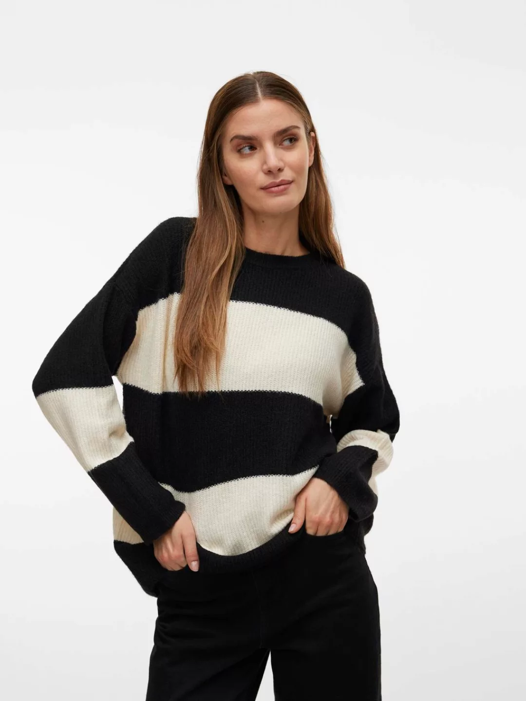 Vero Moda Rundhalspullover VMNATAHLIE LS O-NECK PULLOVER GA NOOS günstig online kaufen