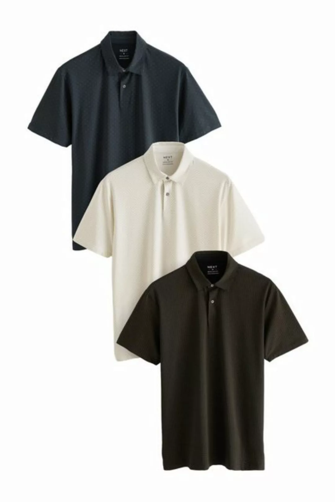 Next Poloshirt Poloshirts aus Jersey im 3er-Pack (3-tlg) günstig online kaufen