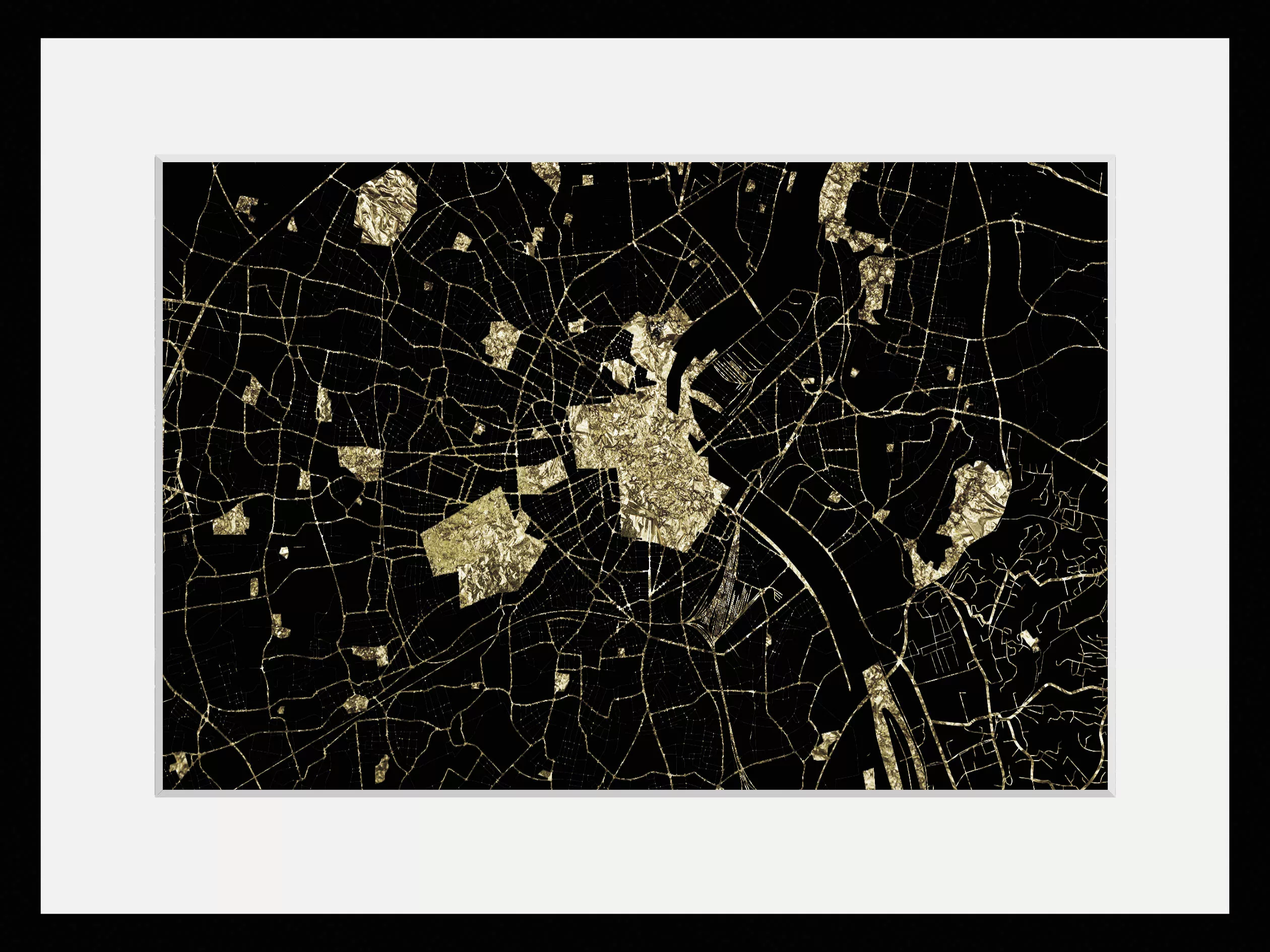 queence Bild "Landkarte", Städte, (1 St.) günstig online kaufen