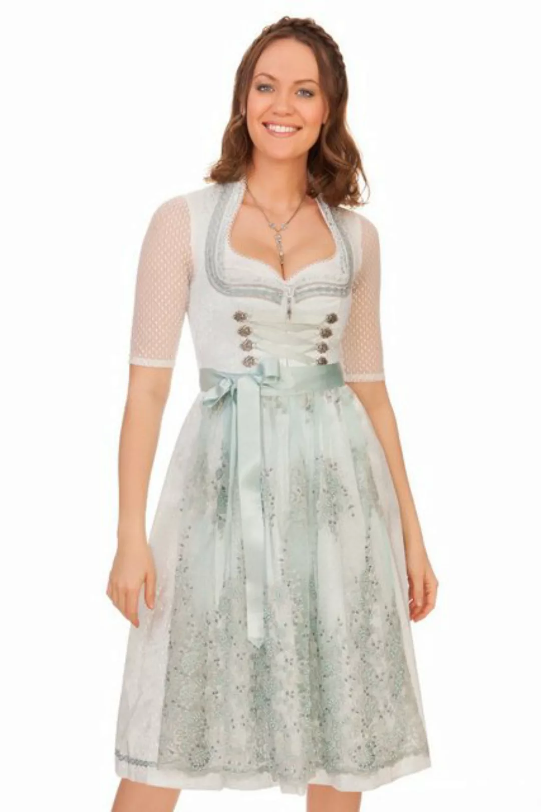 MarJo Dirndl Midi Dirndl 2tlg. - GULIA - eisblau günstig online kaufen