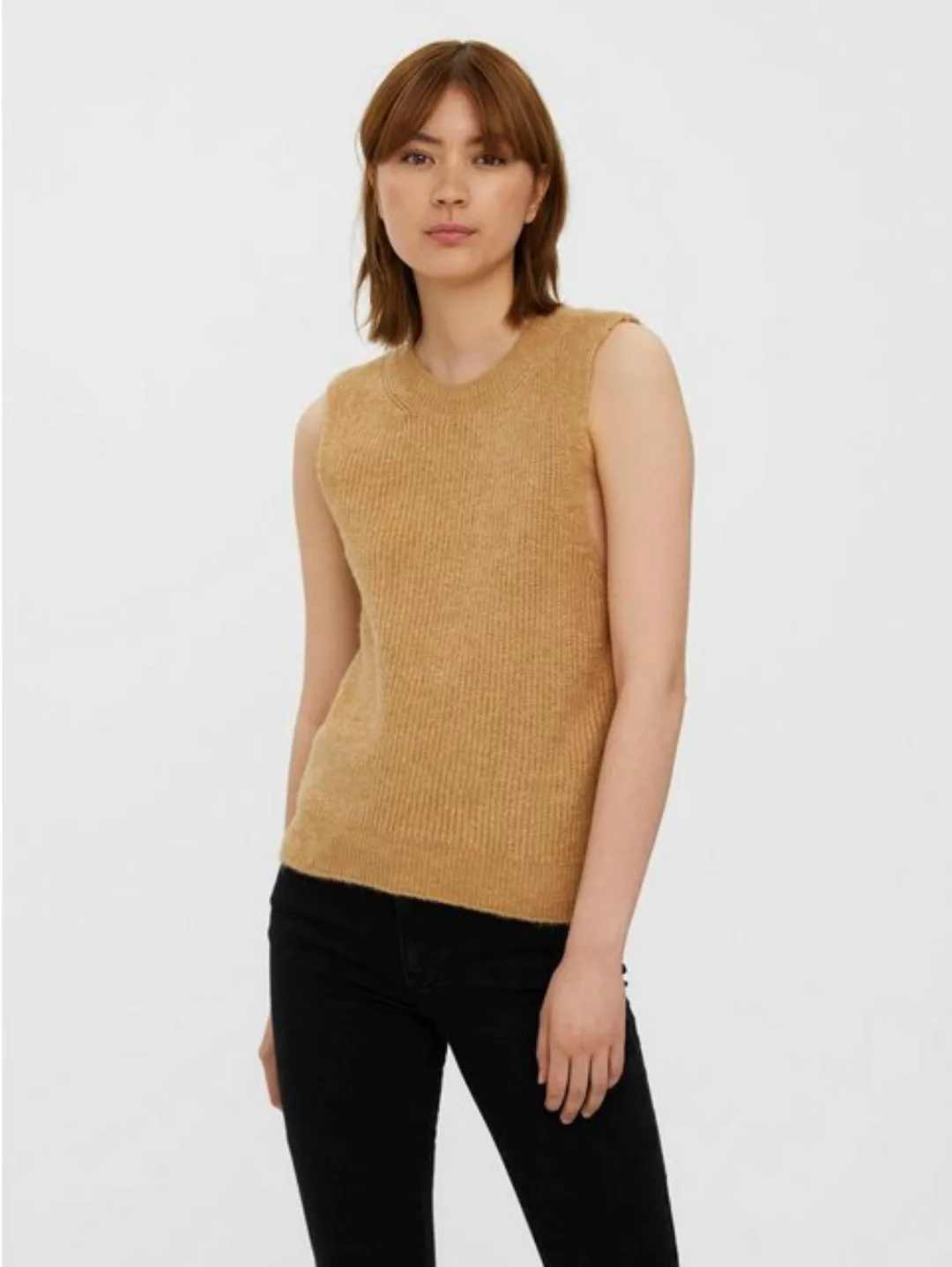 Vero Moda Strickpullover Struktur Pullunder Strickweste Pullover ohne Ärmel günstig online kaufen