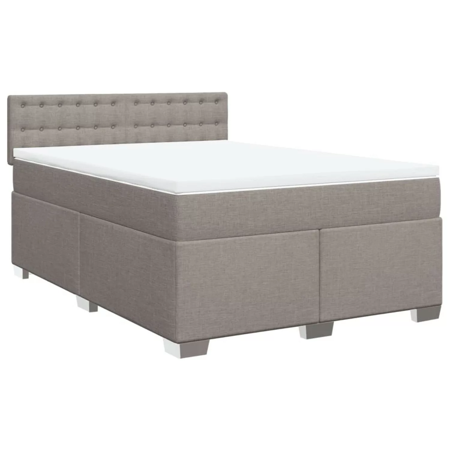 vidaXL Boxspringbett mit Matratze Taupe 140x200 cm Stoff2103955 günstig online kaufen