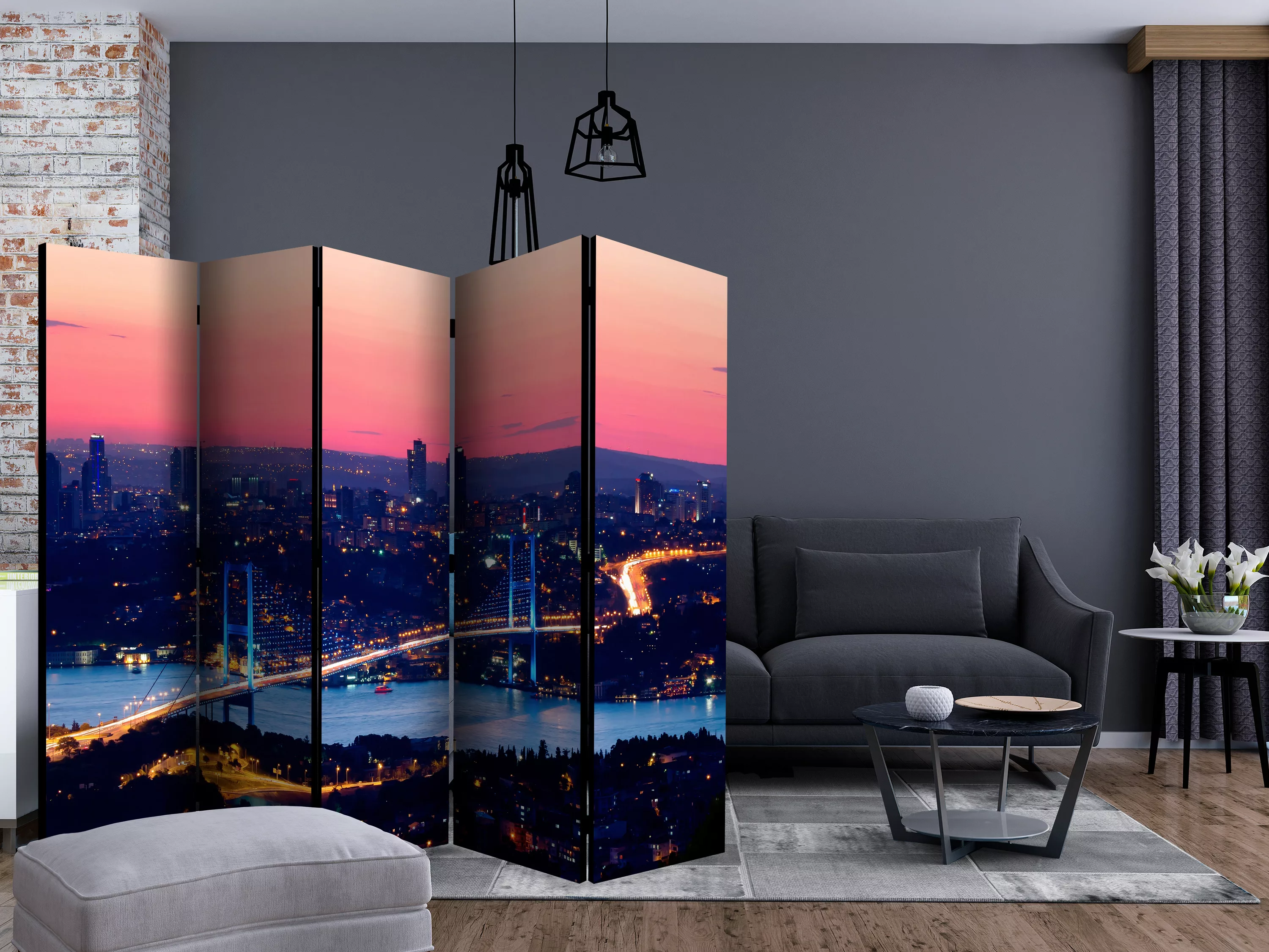 5-teiliges Paravent - Bosphorus Bridge Ii [room Dividers] günstig online kaufen