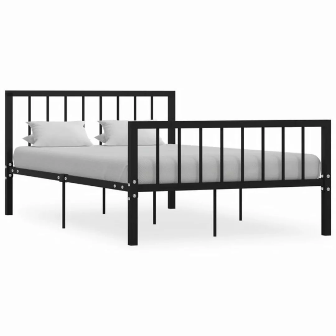 furnicato Bett Bettgestell Schwarz Metall 120x200 cm günstig online kaufen