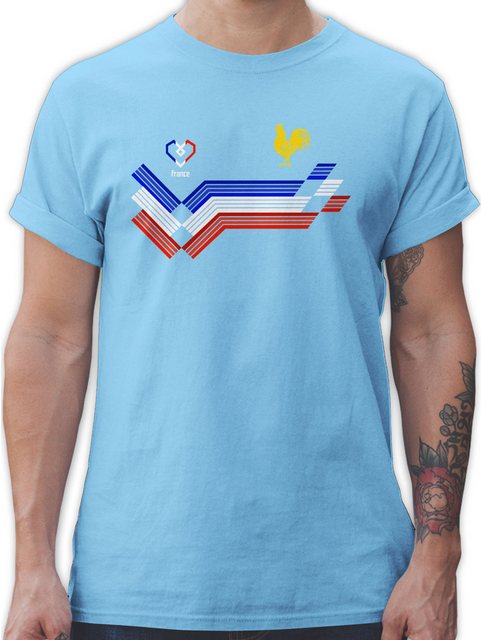 Shirtracer T-Shirt France Fanartikel EM, Frankreich Wappen 2024 Fussball EM günstig online kaufen