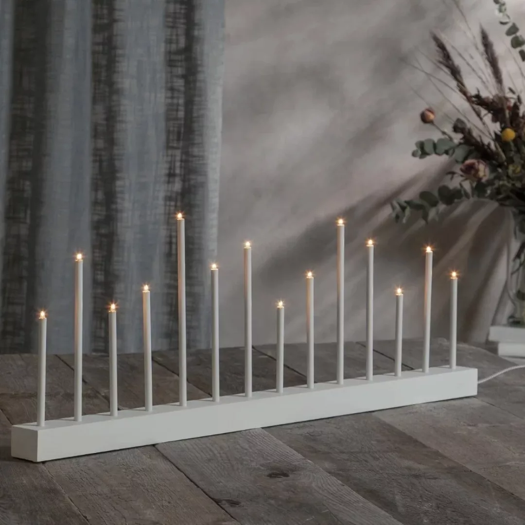Kerzenleuchter Echo, 14-flammig, weiß günstig online kaufen