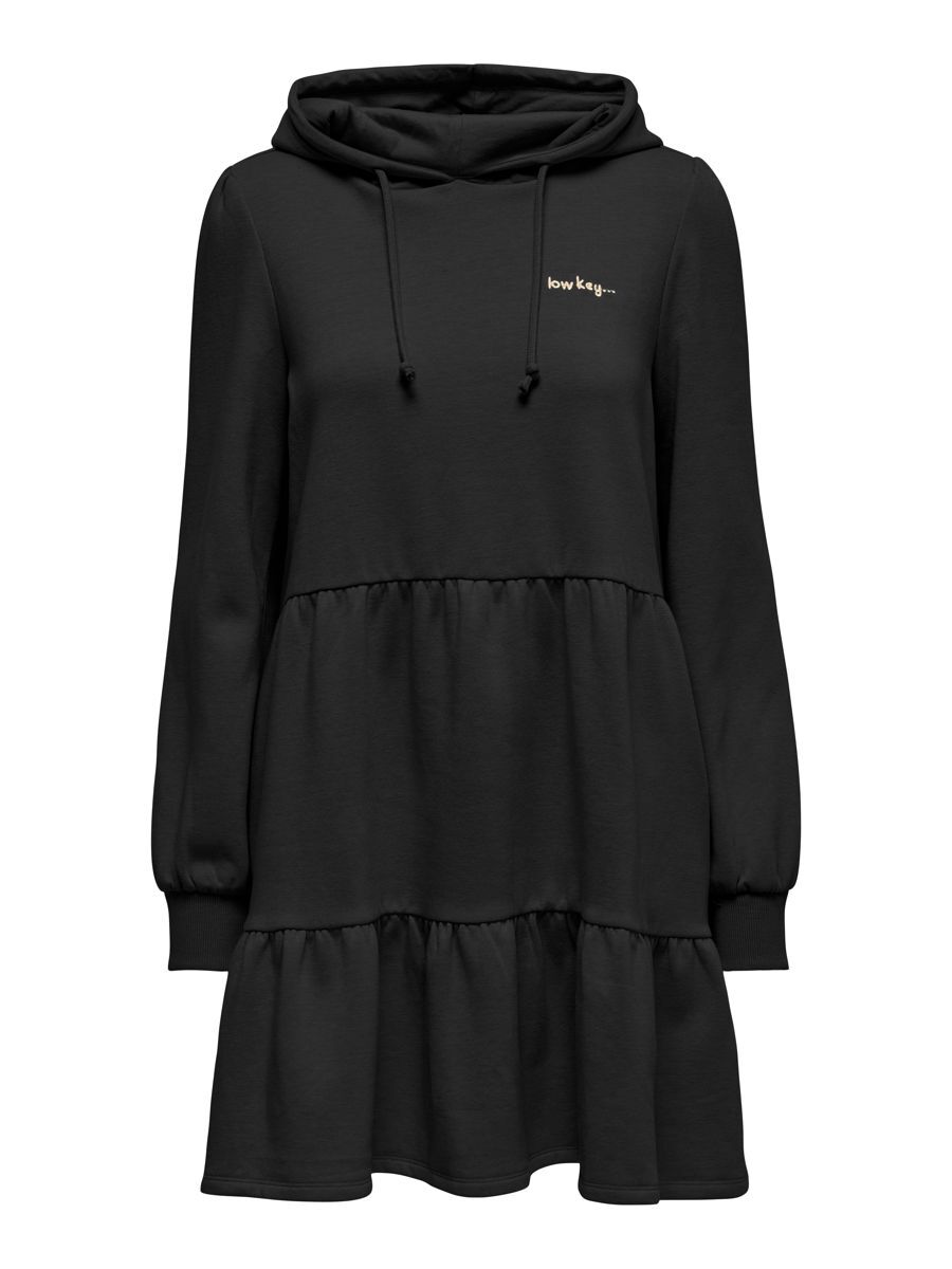 ONLY Kapuzen Sweat Kleid Damen Schwarz günstig online kaufen