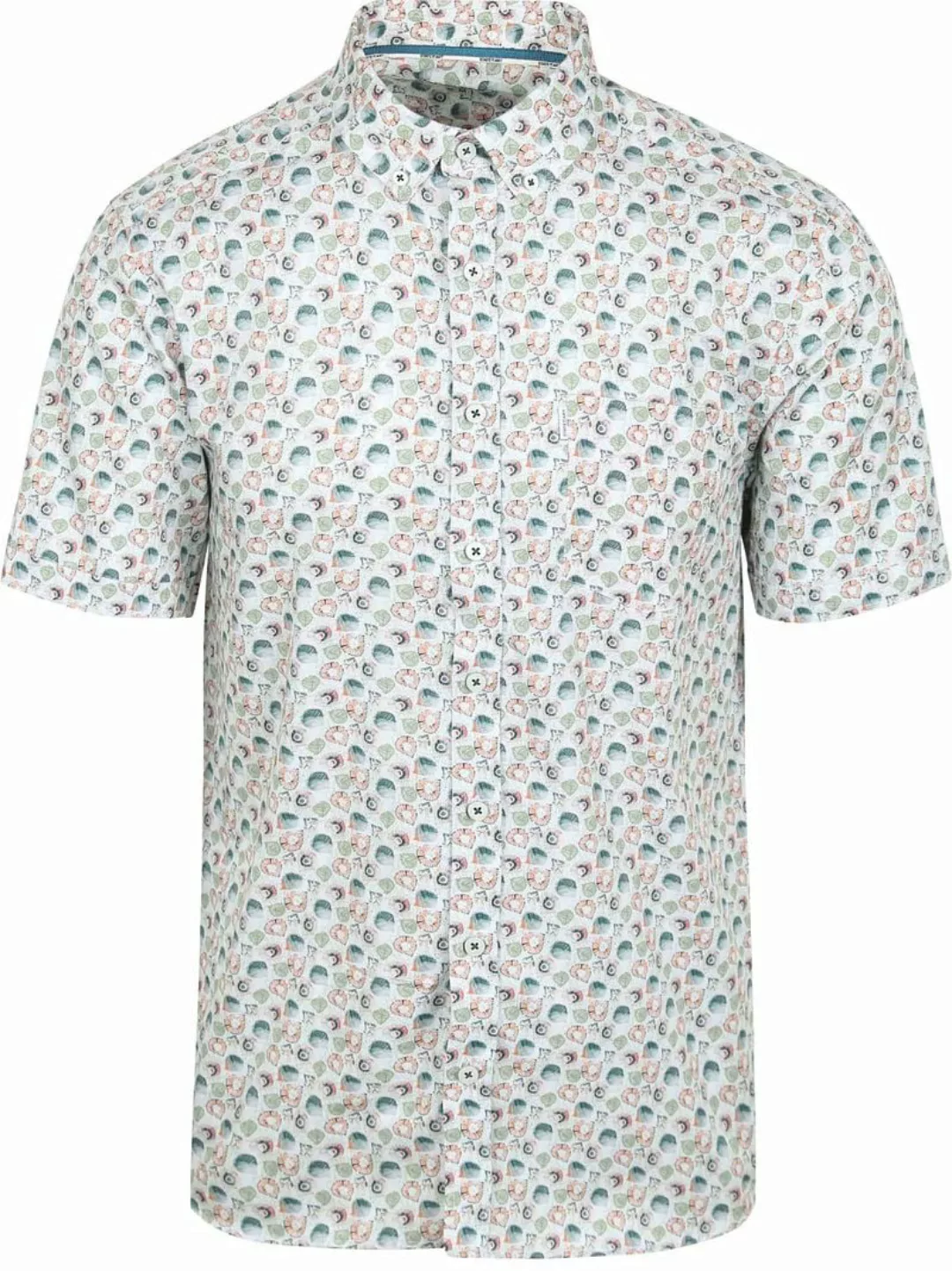 State Of Art Short Sleeve Hemd Druck Twill Hellblau  - Größe L günstig online kaufen