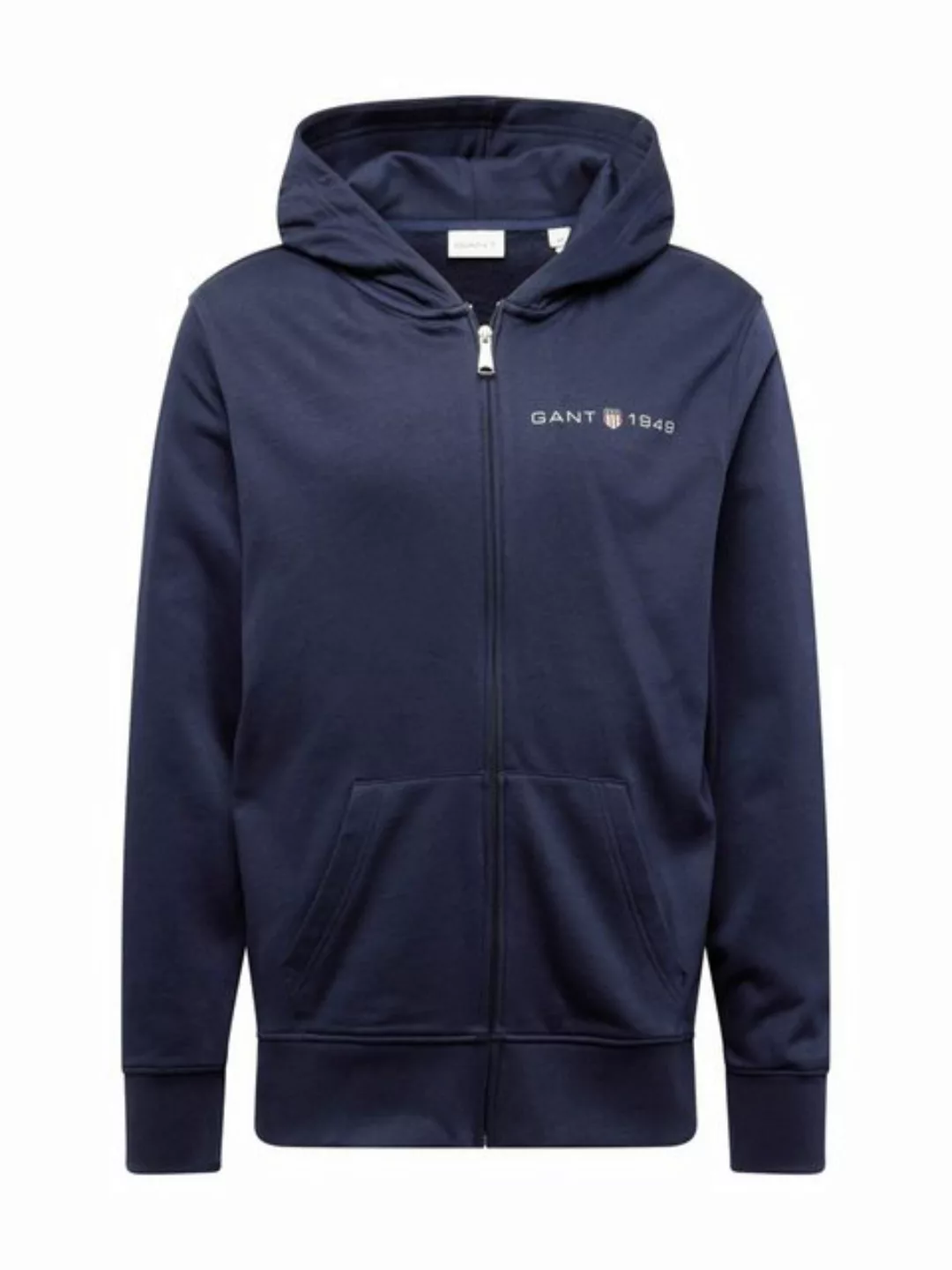 Gant Kapuzenpullover Sweatjacke mit Reißverschluss und Grafik-Print günstig online kaufen