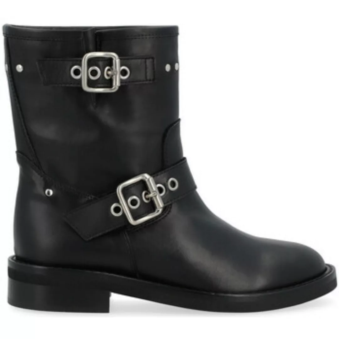 Via Roma 15  Ankle Boots Bikers  Modell 4185 in schwarzem Leder günstig online kaufen