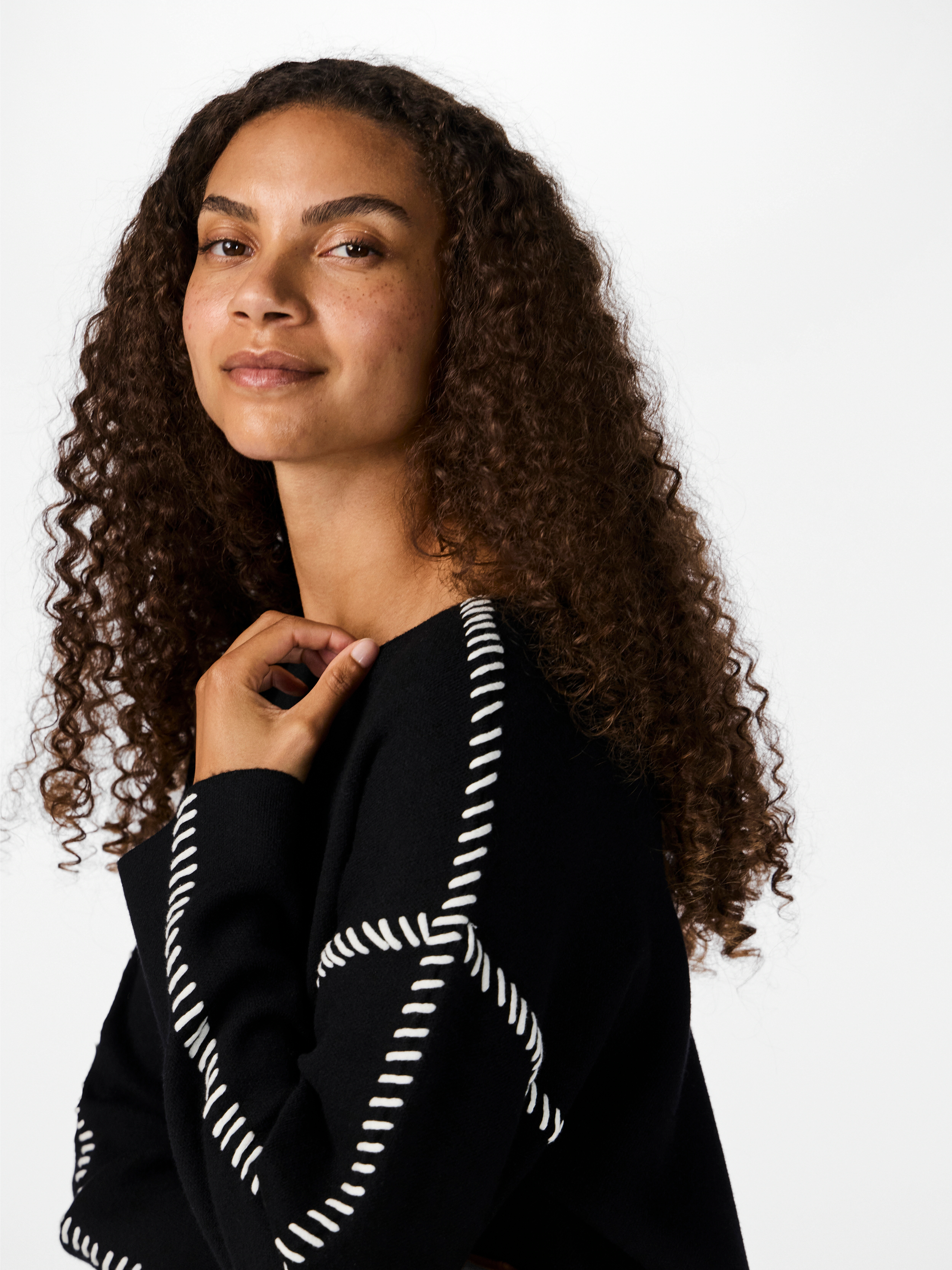 Y.A.S Strickpullover YASSTITCHA LS KNIT PULLOVER S. NOOS farblich abgesetzt günstig online kaufen