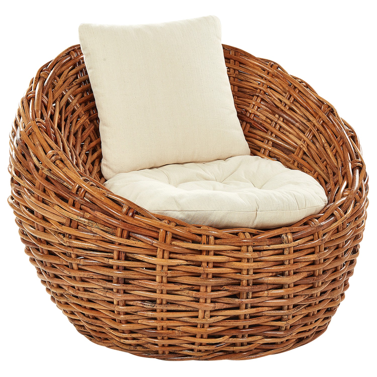 Beliani Gartenstuhl Naturfarben Beige 55x97x80 günstig online kaufen