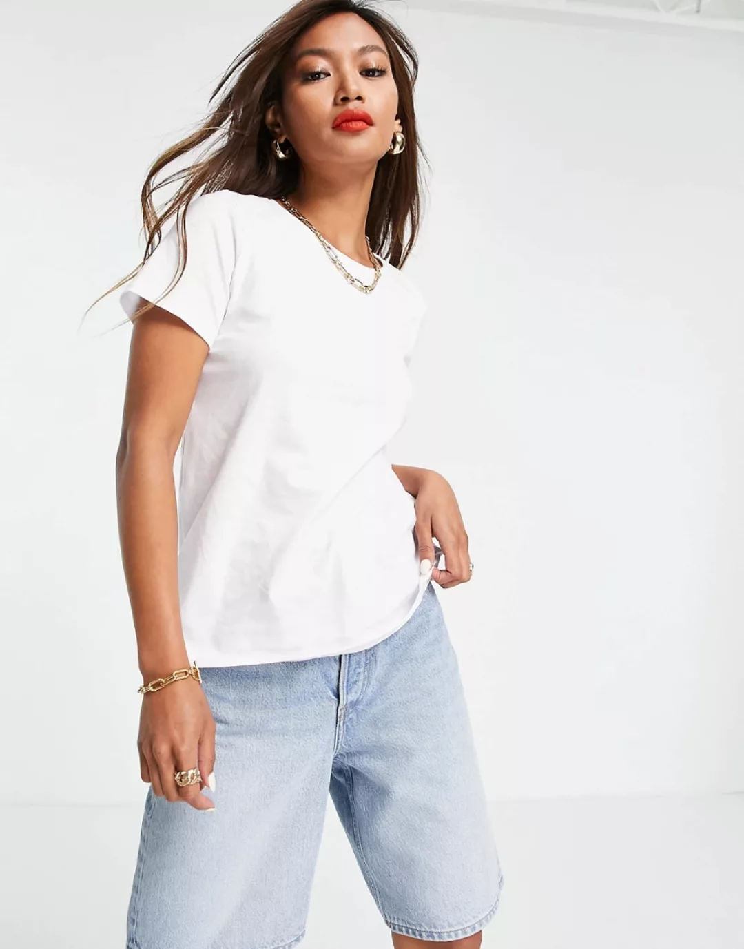 ASOS DESIGN – Ultimate – Weißes T-Shirt aus Bio-Baumwolle mit Rundhalsaussc günstig online kaufen