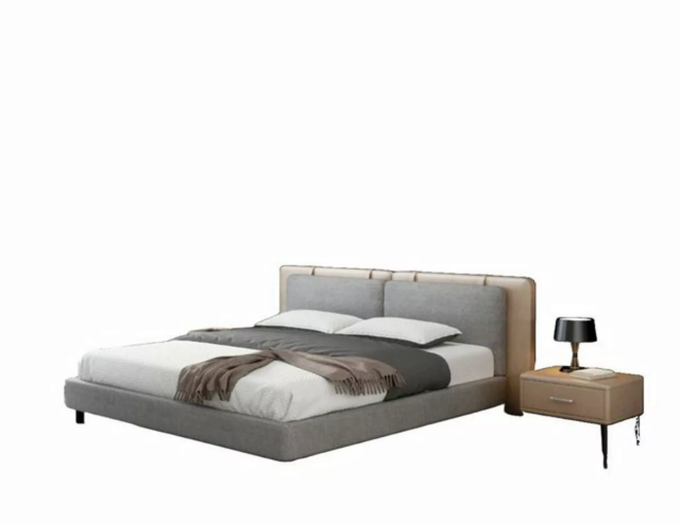 Xlmoebel Bett Doppelbett mit luxuriösem Design und Polsterung aus Textilien günstig online kaufen