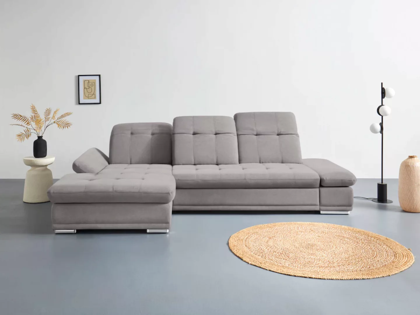 COTTA Ecksofa "Holiday L-Form mit Sitztiefen-, Armteil- und Kopfteilverstel günstig online kaufen