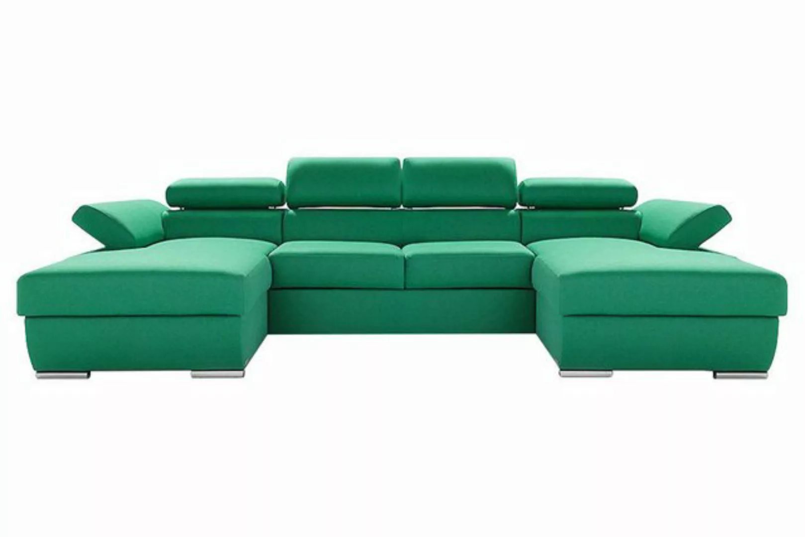 JVmoebel Ecksofa Wohnlandschaft Bettfunktion Ecksofa Stoff U-Form Couch, Ma günstig online kaufen