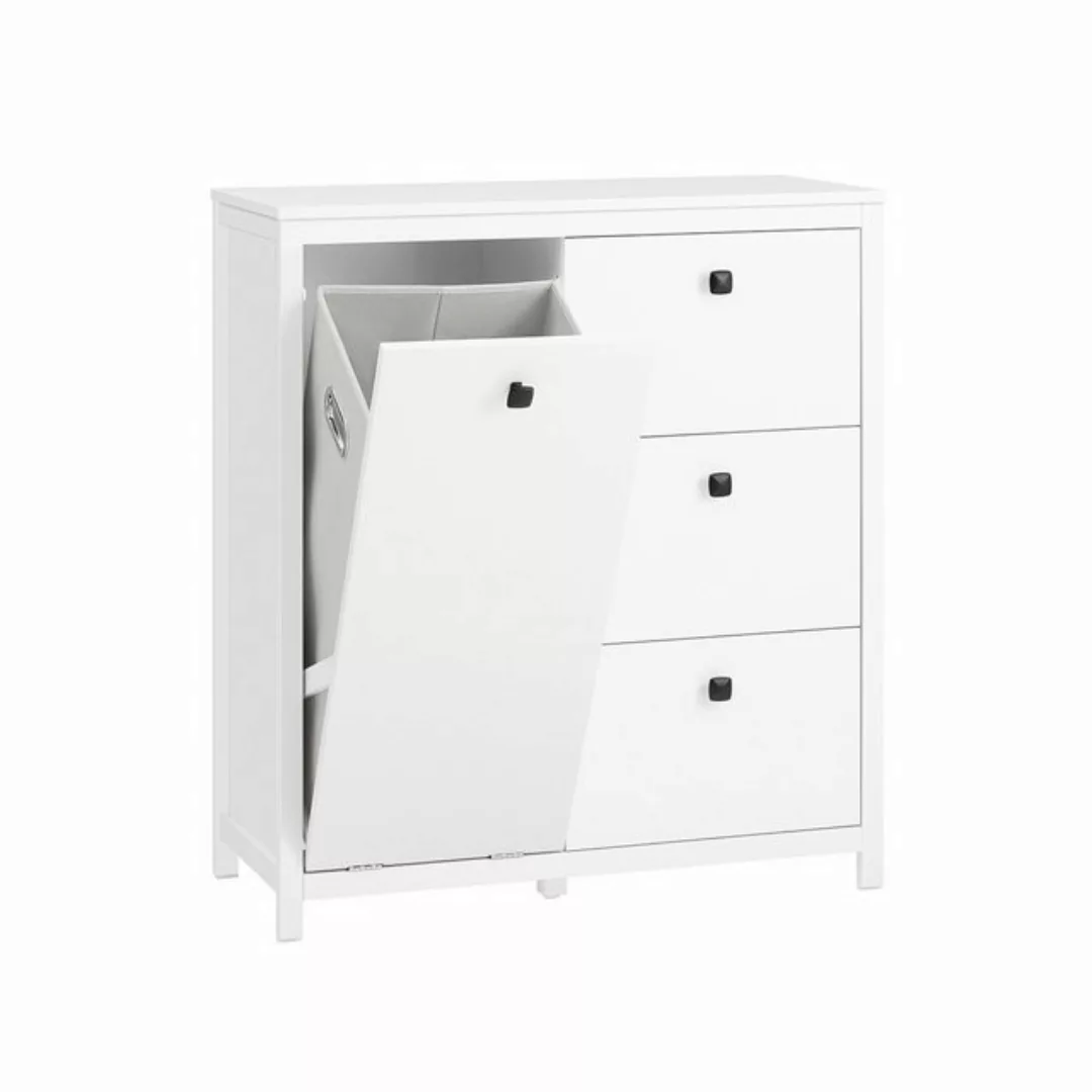 SoBuy Wäscheschrank BZR97 Badschrank mit ausklappbarem Wäschesäcken Wäschek günstig online kaufen