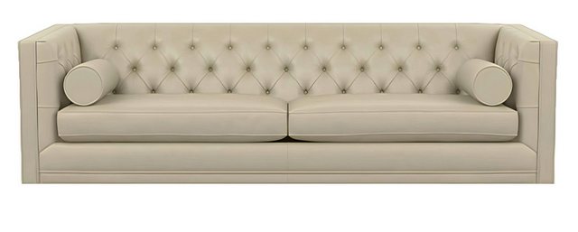 Xlmoebel Sofa Neu Chesterfield Couch in modernem Design aus beigeem Lederso günstig online kaufen