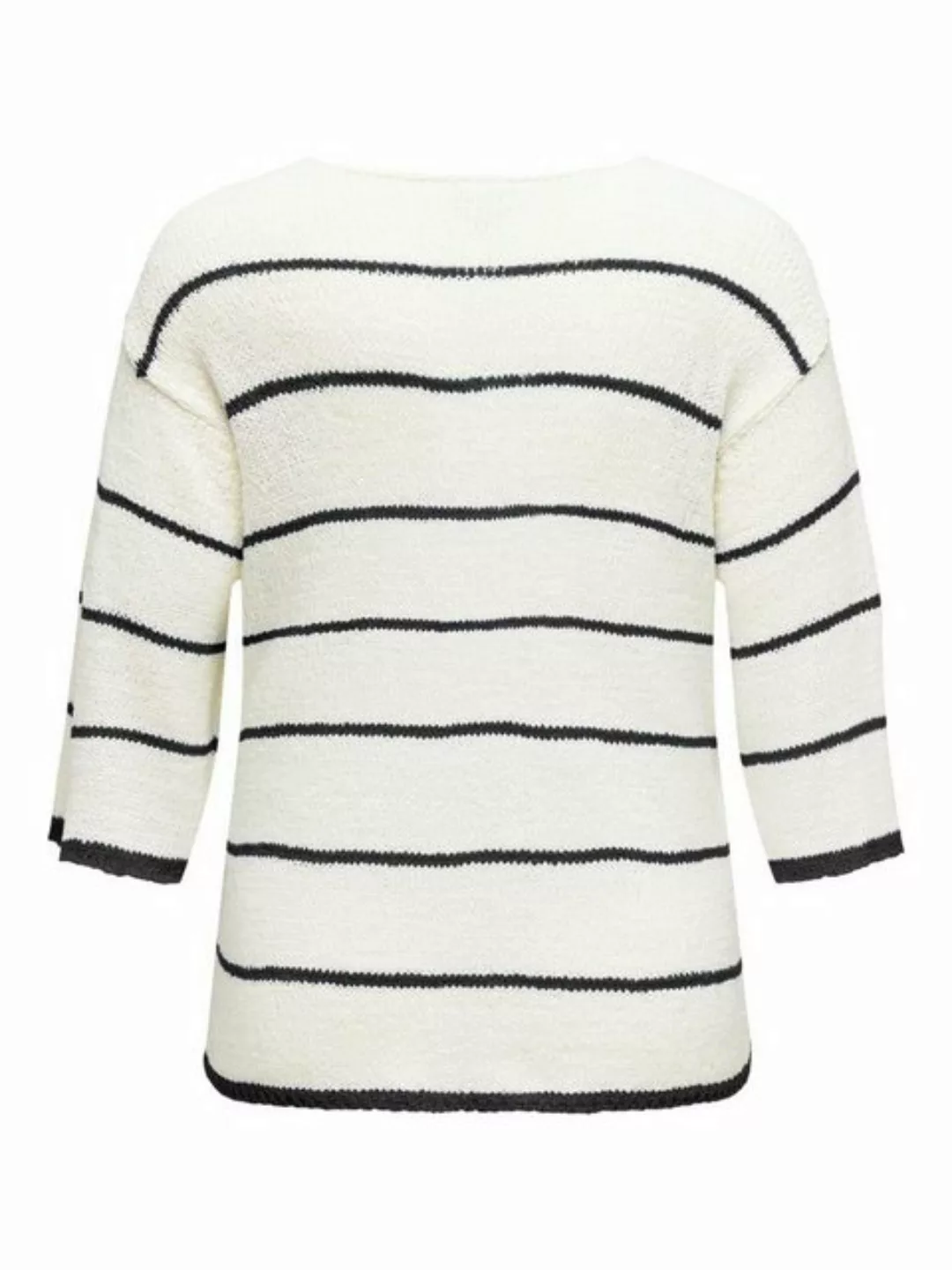 ONLY CARMAKOMA Sweatshirt CARGEENA 3/4 STRIPE V-NECK KNT günstig online kaufen