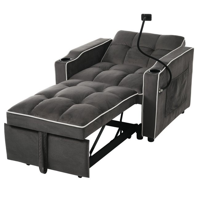 OKWISH Schlafsofa 3-in-1 Ausziehbares Einzel-Schlafsofa, Liegestuhl, Schlaf günstig online kaufen