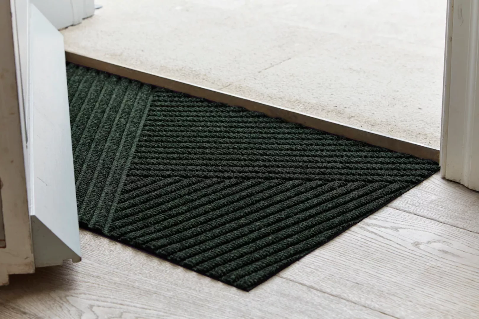 wash+dry by Kleen-Tex Fußmatte »Stripes midnight green«, rechteckig, 8 mm H günstig online kaufen