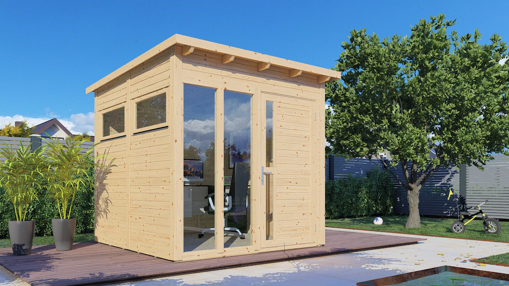 BERTILO Gartenhaus "Pentus 2 Office, in verschiedenen Farben" günstig online kaufen