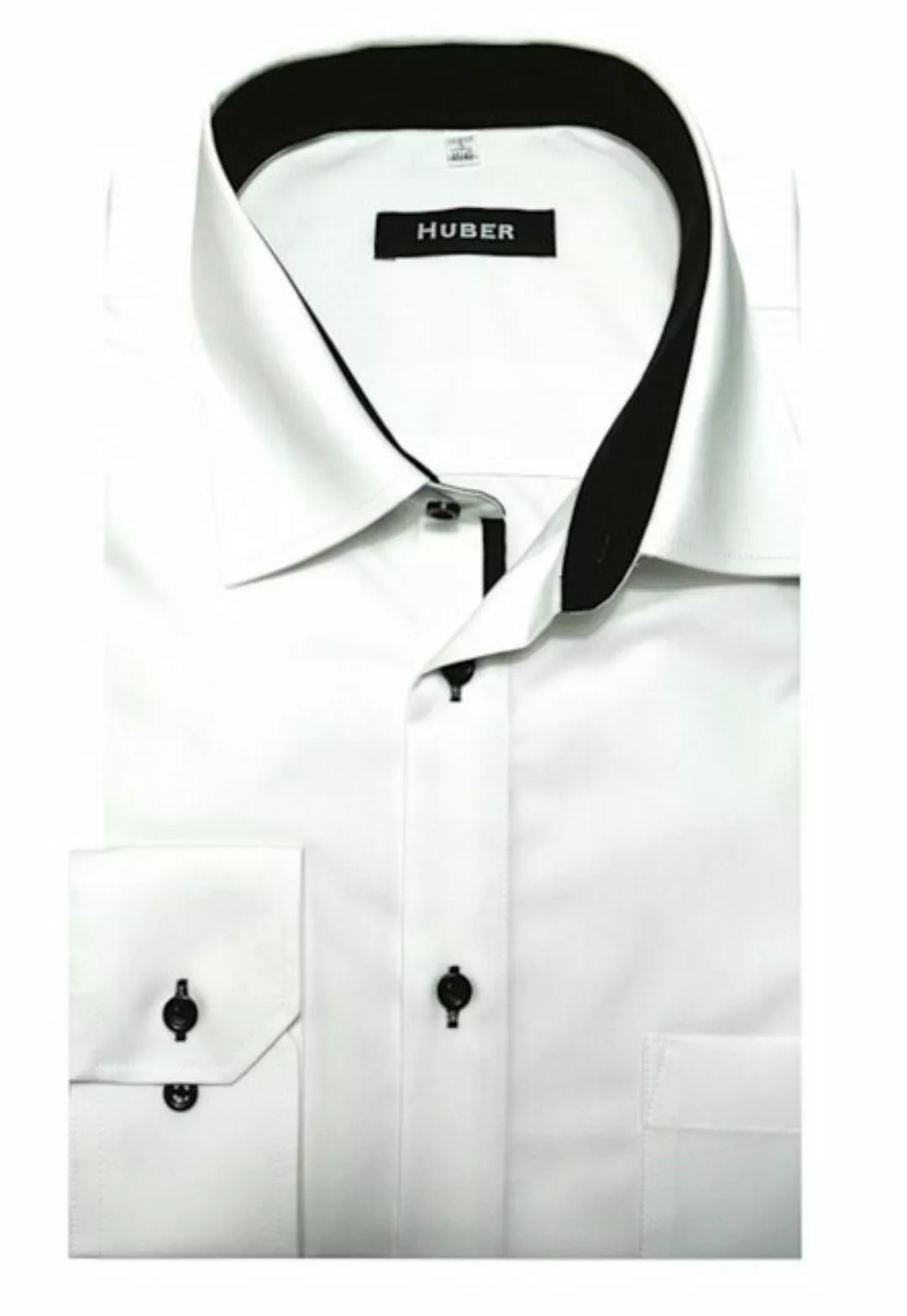 HUBER Langarmhemd HU-0458 Kentkragen, Kontraststoff, bügelleicht, Regular F günstig online kaufen