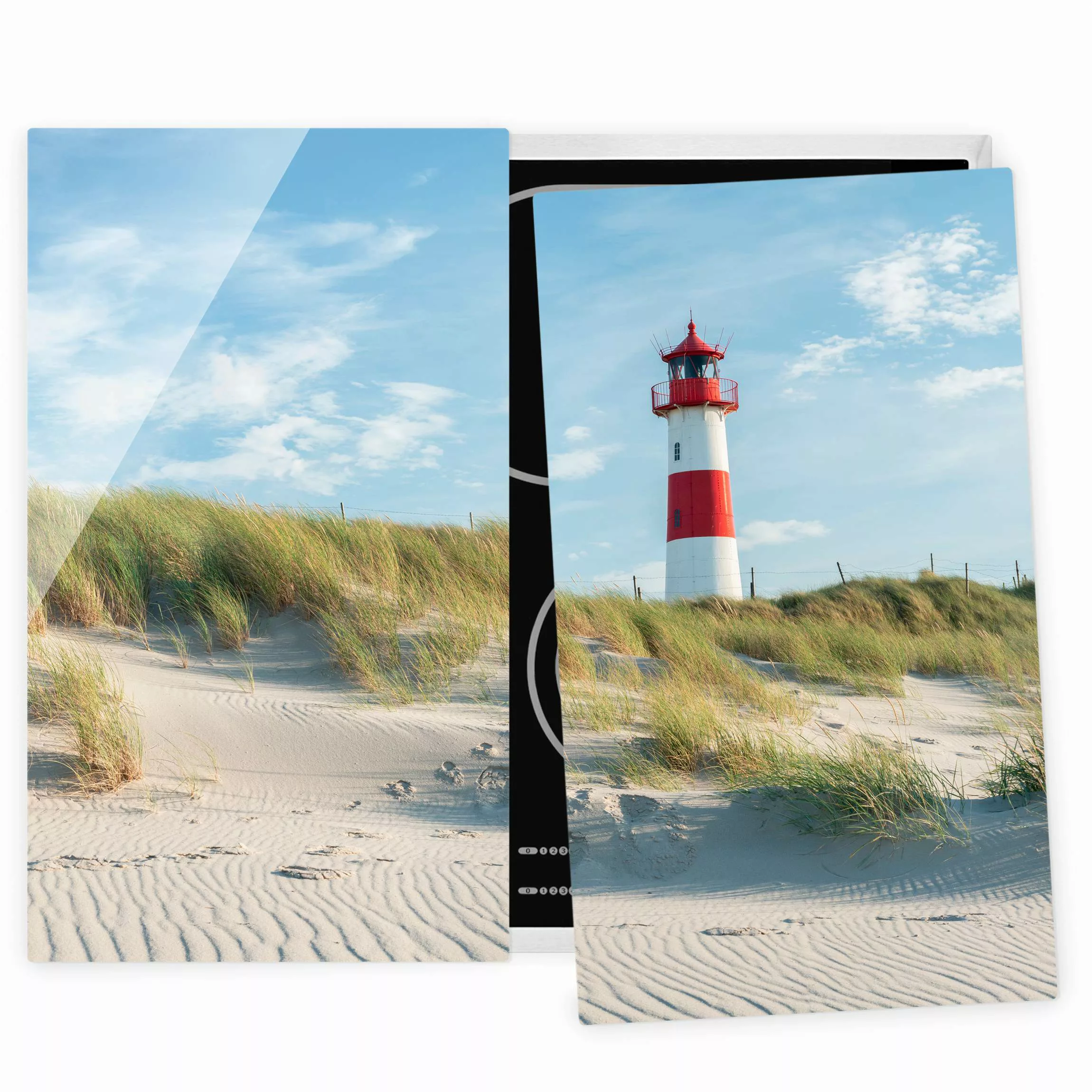 Herdabdeckplatte Leuchtturm an der Nordsee günstig online kaufen