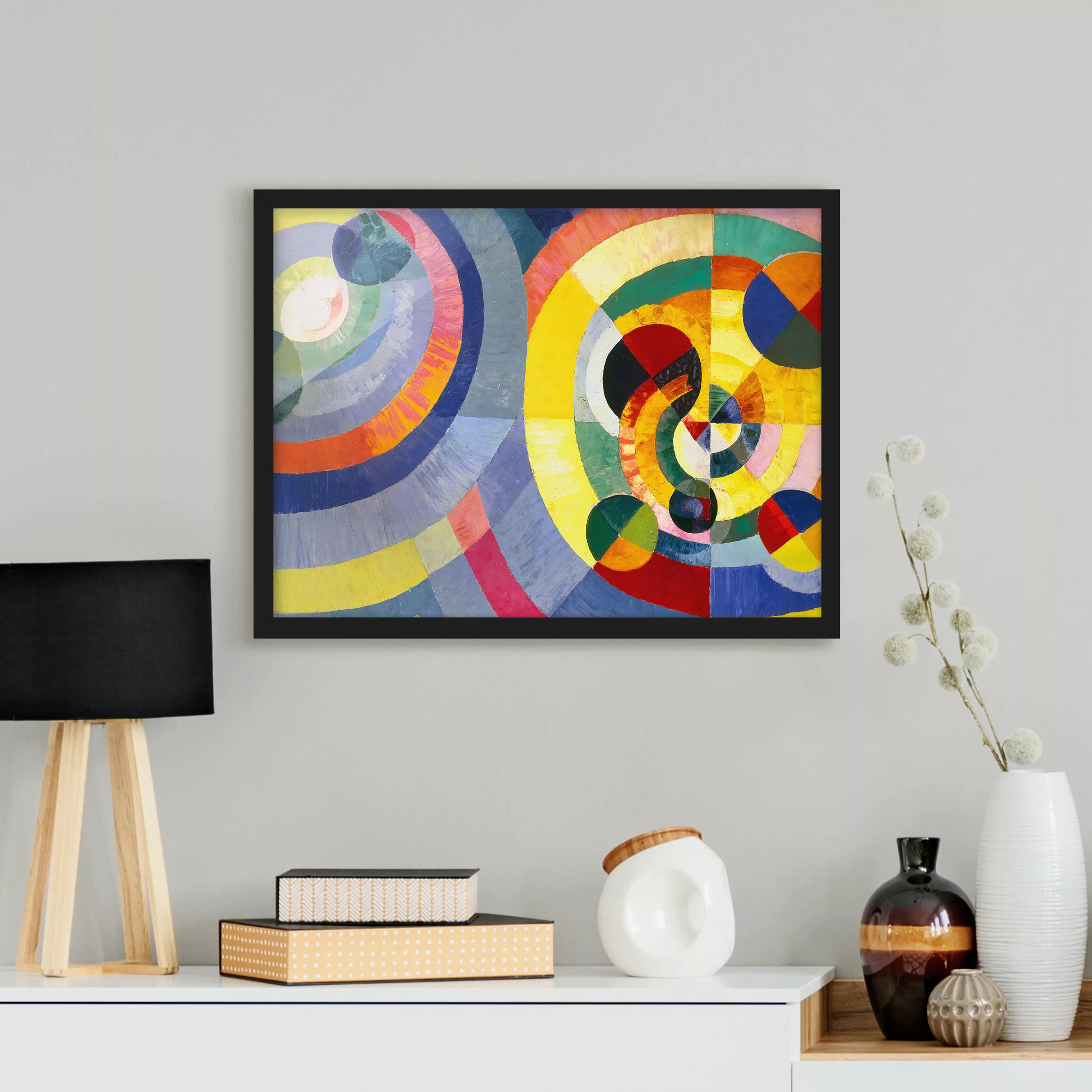 Bild mit Rahmen Kunstdruck - Querformat Robert Delaunay - Forme circulaire günstig online kaufen