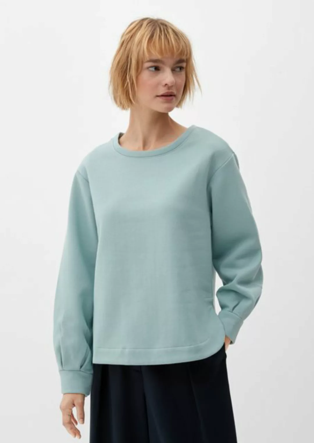 s.Oliver Sweatshirt Sweatshirt mit abgerundetem Saum günstig online kaufen