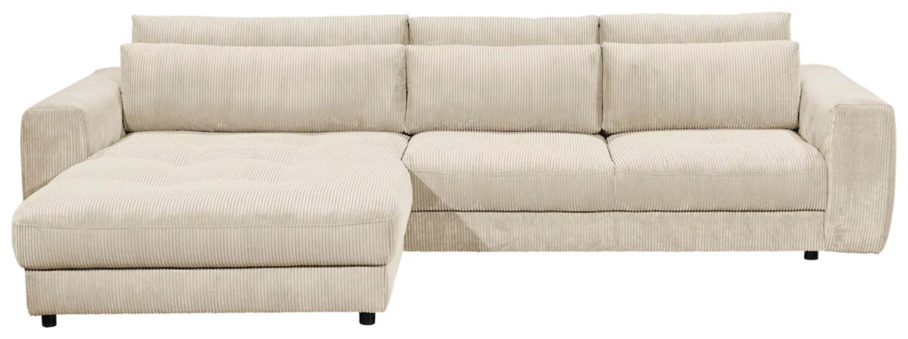 ED EXCITING DESIGN Ecksofa "Barura L-Form", mit 3 Nierenkissen günstig online kaufen