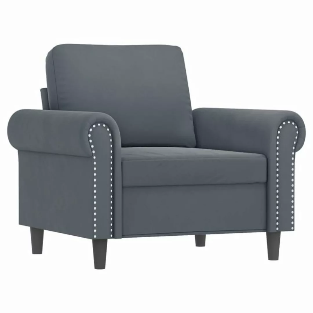 vidaXL Sofa Sessel Dunkelgrau 60 cm Samt günstig online kaufen