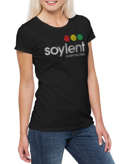 Urban Backwoods Print-Shirt Soylent Corporation Damen T-Shirt Green Firma C günstig online kaufen