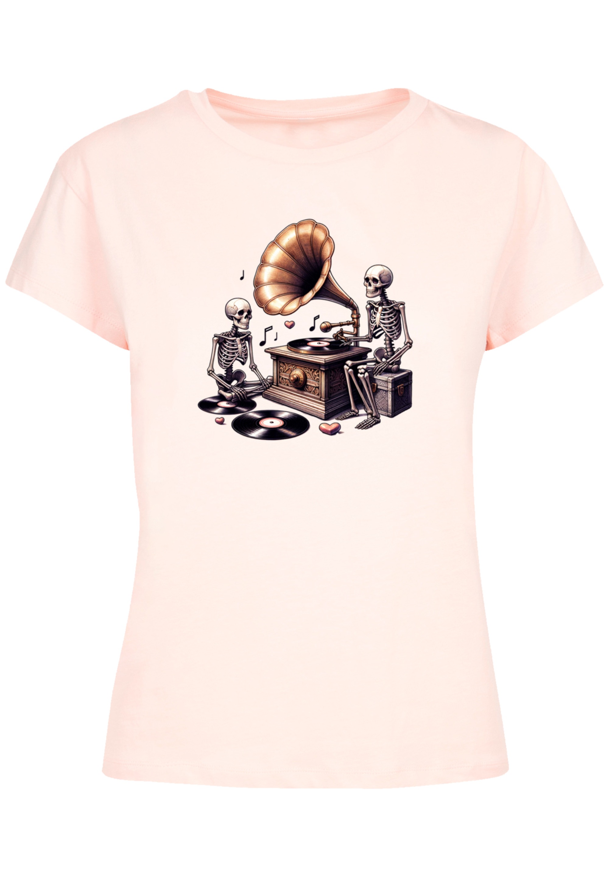 F4NT4STIC T-Shirt "Gothic Skeleton Vintage Plattenspieler", Premium Qualitä günstig online kaufen