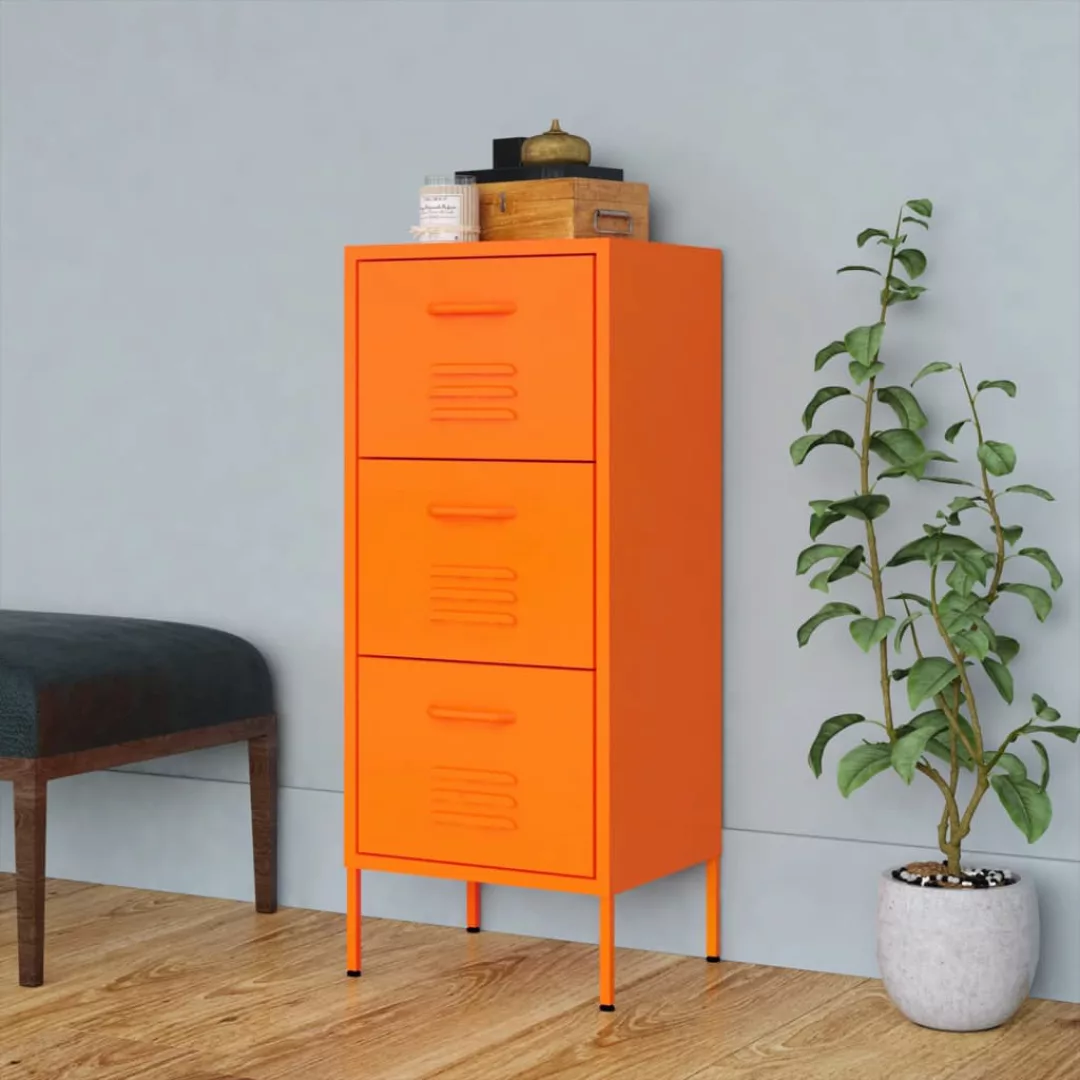 vidaXL Aktenschrank Lagerschrank Orange 42,5x35x101,5 cm Stahl günstig online kaufen
